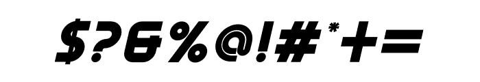 Zerafoc Italic Font OTHER CHARS