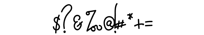Zodiac Signature Font OTHER CHARS