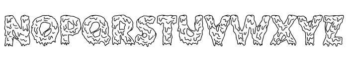 Zombie Brains Outline Font UPPERCASE