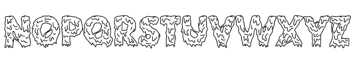 Zombie Brains Outline Font LOWERCASE