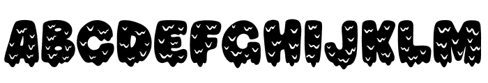 Zombie Drip Bold Font LOWERCASE