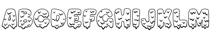 Zombie Drip Font LOWERCASE