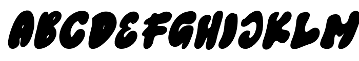 Zombie Funky Italic Regular Font UPPERCASE