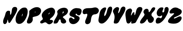 Zombie Funky Italic Regular Font UPPERCASE