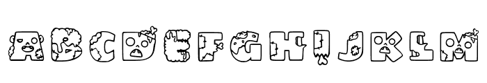 Zombie Regular Font LOWERCASE