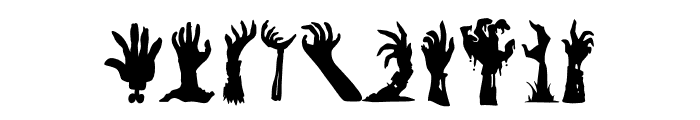 Zombie Silhouettes Font OTHER CHARS