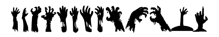 Zombie Silhouettes Font UPPERCASE