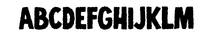 Zombified Font UPPERCASE