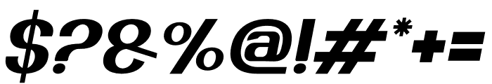 Zoredo Blocker Italic Font OTHER CHARS