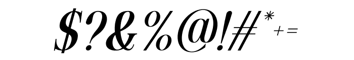 Zugili Italic Font OTHER CHARS