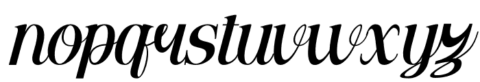 Zugili Italic Font LOWERCASE