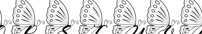 a Pair of Butterflies Font UPPERCASE