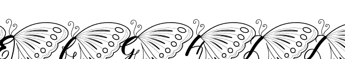 a Pair of Butterflies Font LOWERCASE
