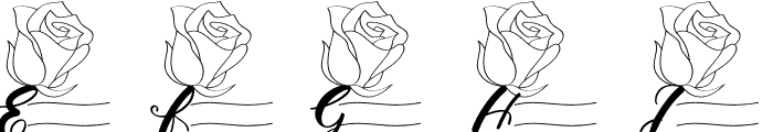 a Pair of Roses Font UPPERCASE
