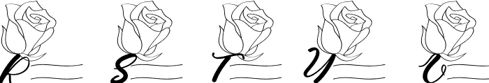a Pair of Roses Font UPPERCASE