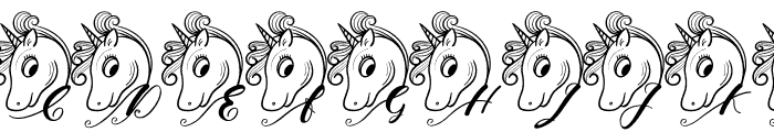 a Pair of Unicorns Font UPPERCASE