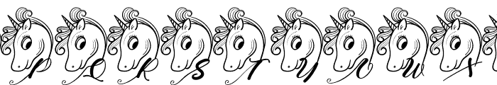 a Pair of Unicorns Font UPPERCASE