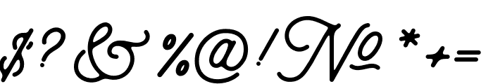 aaleyah-thick Font OTHER CHARS