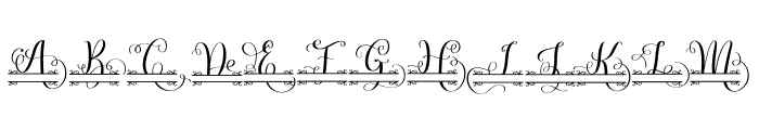 adella monogram Font UPPERCASE