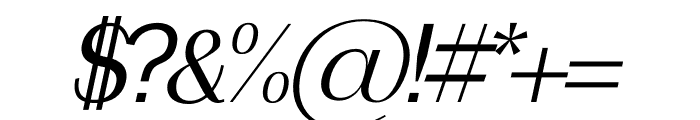 aereo Italic Font OTHER CHARS