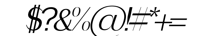 amora Italic Font OTHER CHARS