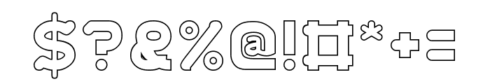 antariksa-Hollow Font OTHER CHARS