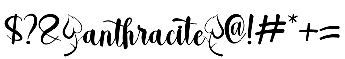 anthracite Font OTHER CHARS