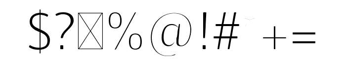athenpro-Thin Font OTHER CHARS