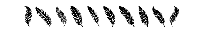 beautiful feather Regular Font OTHER CHARS