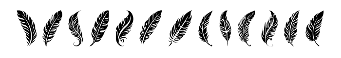 beautiful feather Regular Font UPPERCASE