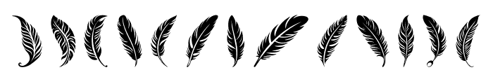 beautiful feather Regular Font UPPERCASE