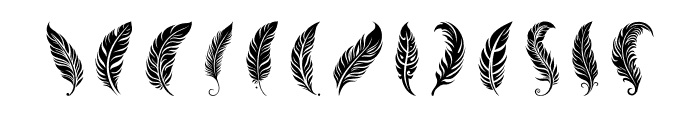 beautiful feather Regular Font LOWERCASE