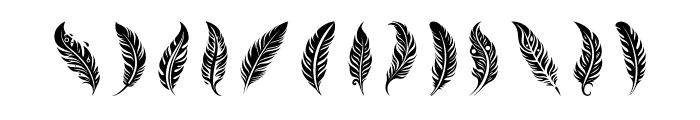beautiful feather Regular Font LOWERCASE