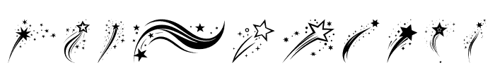 beautiful shooting star Regular Font OTHER CHARS