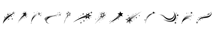 beautiful shooting star Regular Font UPPERCASE