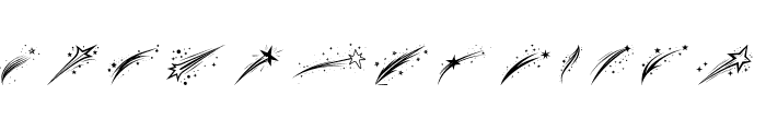 beautiful shooting star Regular Font LOWERCASE