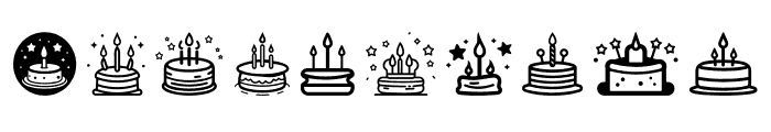 birthday cake Regular Font OTHER CHARS