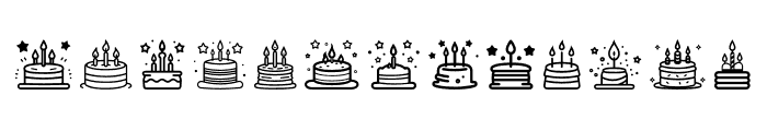 birthday cake Regular Font UPPERCASE