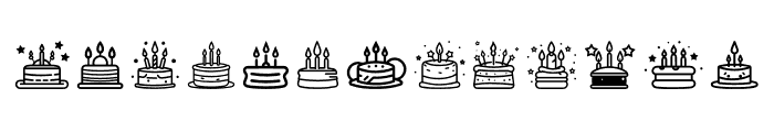 birthday cake Regular Font LOWERCASE