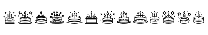 birthday cake Regular Font LOWERCASE