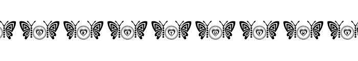 butterfly love Regular Font UPPERCASE