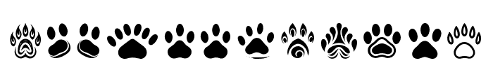 cat paws Regular Font OTHER CHARS