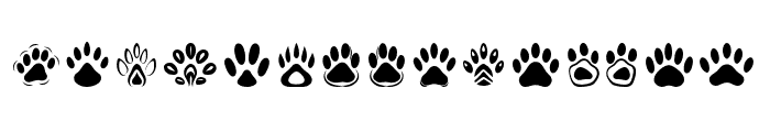 cat paws Regular Font UPPERCASE