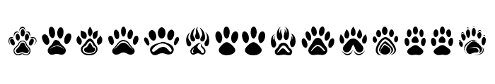 cat paws Regular Font LOWERCASE