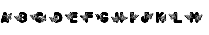 cheerful butterfly Regular Font UPPERCASE