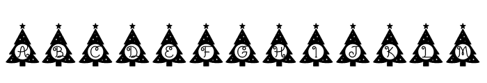 christmas tree  monogram Font UPPERCASE