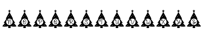 christmas tree  monogram Font UPPERCASE