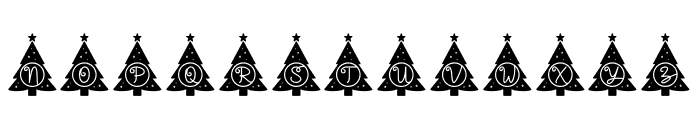 christmas tree  monogram Font LOWERCASE