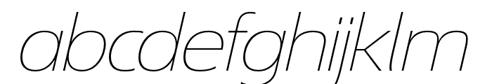 ?co Sans Pro 34 Thin Extended Italic Font LOWERCASE