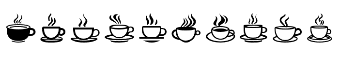 coffee & tea cup Regular Font OTHER CHARS